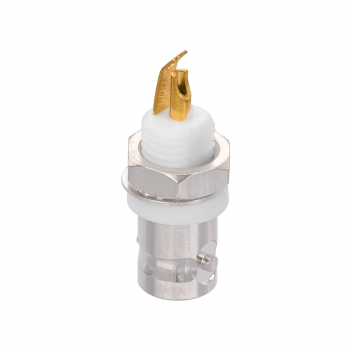 50Ω BNC Insulated Female Bulkhead Connector Solder Termination