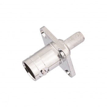 BNC Jack Female Connector Straight 4 Hole Flange Crimp LMR-195