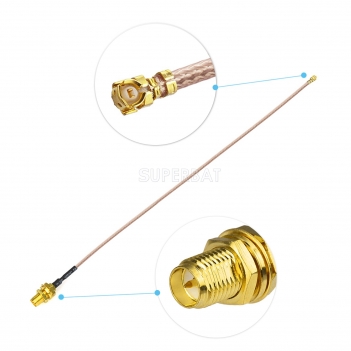Dual Band WiFi Antenna 2.4GHz 5GHz 5.8GHz 3dBi MIMO RP-SMA Male + 2 x 12 inch u.fl to Rp-SMA Cable + PCIe Slot Bracket Set for WiFi Router Wireless Mini PCI Express PCIE Network Card Adapter