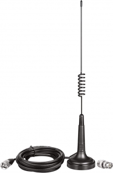 Bingfu CB Antenna 27MHz CB Radio Antenna Magnetic Base Handheld CB Antenna PL259 & BNC Male Compatible with Cobra Midland Uniden Maxon President Vehicle Car Truck Mobile CB Radio Handheld CB Radio