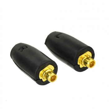 MMCX Plug Male Straight Black shell Connectors Gold-Plated for Shure Earphone Cable