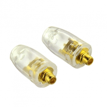 MMCX Plug Male Straight White shell Connectors Gold-Plated for Shure Earphone Cable