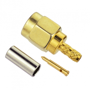 Superbat DC-6GHz SMA Male RF Connector Crimp for RG174 RG316 Gold Plated