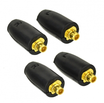 MMCX Plug Male Straight Black shell Connectors Gold-Plated for Shure Earphone Cable