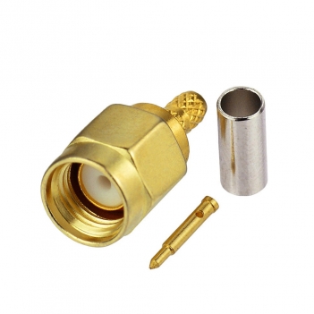 Superbat DC-6GHz SMA Male RF Connector Crimp for RG174 RG316 Gold Plated