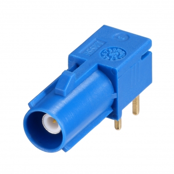 Blue FAKRA C Plug Male PCB Right Angle Connector