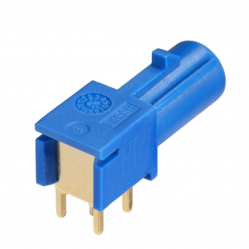 Blue FAKRA C Plug Male PCB Right Angle Connector