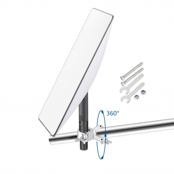 Antenna Mounting Kit for Starlink Satellite Dish V2 Standard Actuated Antenna Pipe Adapter - Mount Clamp Holder 220lbs Load Capacity - Work with RV SUV Vehicle Racks Pole Camper Roof Rail