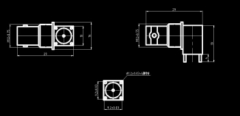 BNC Jack Female Connector Straight Bulkhead Solder