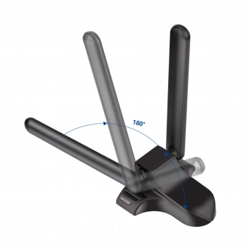 WiFi 6E Antenna Tri-Band 2.4GHz 5GHz 6GHz Magnetic Base WiFi Antennae, RP-SMA Connector for PC Desktop Computer Motherboard PCIe Bluetooth WiFi 6E Card Wireless Router