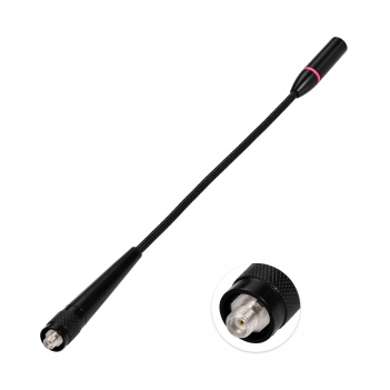 SMA Female Dual Band VHF/UHF 144/430MHz High Gain Soft Whip Antenna for Wouxun/TYT Radios Walkie Talkie etc.