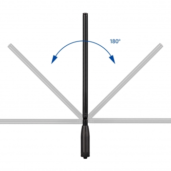 Two Way Radio Antenna Replacement Telescopic/Rod HT Antenna SMA Female Dual Band VHF/UHF 144/430MHz Antenna for Wouxun/TYT Radios Walkie Talkie etc.