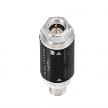 75 ohm Ground Loop Noise Filter Isolator 5-1000MHz Isolation Transformer Hum/Buzz/Noise Eliminator F Female to Male for Cable TV Applications