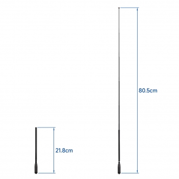 Two Way Radio Antenna Replacement Telescopic/Rod HT Antenna SMA Female Dual Band VHF/UHF 144/430MHz Antenna for Wouxun/TYT Radios Walkie Talkie etc.