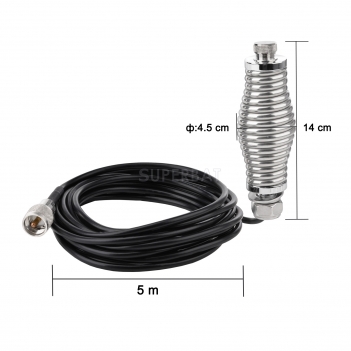 Heavy-Duty Antenna Spring Mount with L-Bracket U-Bolt Pole Mounting CB Antennas Ham Radio Antennae SO239 to PL259 Spring Mount Base Compatible with Trucks Car RZR UTV Can Am ATV Truck Off Road