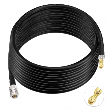 N Straight Jack to RP-SMA Straight Plug LMR400 610cm and SMA Plug Male to RP SMA Jack Male Adapter Straight