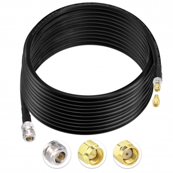 N Straight Jack to RP-SMA Straight Plug LMR400 610cm and SMA Plug Male to RP SMA Jack Male Adapter Straight
