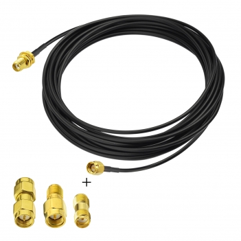SMA BulkHead Jack to SMA Straight Plug Low Loss ALSR100 1000cm with 3pcs SMA adapters