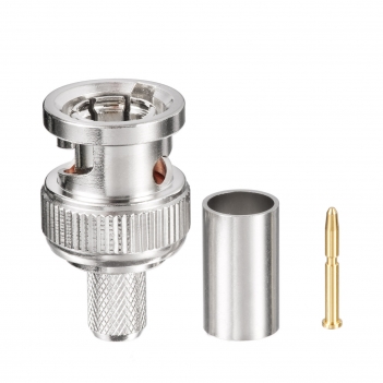 Superbat 2 PCS 75 Ohm BNC Male Plug Straight Crimp Connector for RG59 Cable