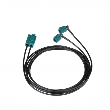 Fakra Extension Cable Car Antenna Splitter Double Z Female to Male Splitter for Car Stereo GPS FM AM HD Radio CD Media Player RG174 2.5M ROHS