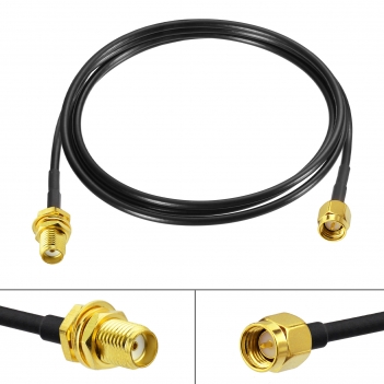 SMA BulkHead Jack to SMA Straight Plug Low Loss ALSR100 100cm
