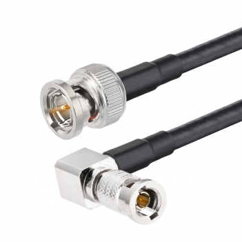 60 CM 1855A HD BNC Jumper Cable 1FT HD SDI 3G 6G Belden 1855A Cable BNC Male to HD BNC Male Right Angle 75 Ohm Digital Video Cable
