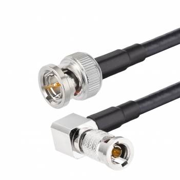 305 CM 1855A HD BNC Jumper Cable 1FT HD SDI 3G 6G Belden 1855A Cable BNC Male to HD BNC Male Right Angle 75 Ohm Digital Video Cable