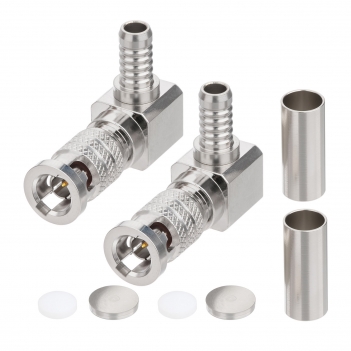HD BNC Connector HD BNC Straight Crimp Plug Belden 1855A 4855A 75 Ohm Gold Plated Nickel Plated Copper ROHS Compliant