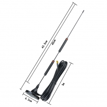Dual Band VHF UHF 136174MHz 400470MHz Ham Radio Magnetic Base Antenna SMA Male