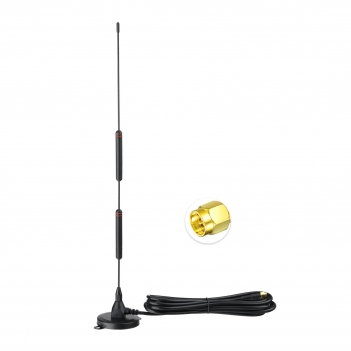 Dual Band VHF UHF 136174MHz 400470MHz Ham Radio Magnetic Base Antenna SMA Male