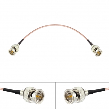 Superbat HD 3G SDI Cable 15cm 75ohm Thin BNC RG179D Male to Male Right Angle Double-Shielded Cable for Professional Camcorder SDI Converter CCTV Monitor Security Camera Supports 4K/8K