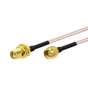 SMA Male to Female Bulkhead RG316D Cable 50ohm Double-Shielded WiFi Antenna Extension Cable for 4G LTE Router RTL-SDR USB Dongle ADS-B Receiver Network Analyzer SDR Devices