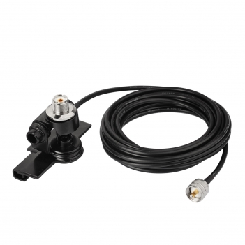 Dual Band VHF UHF Mobile Antenna 136-174MHz & 400-460MHz - 53cm Ham Antenna with Bracket, PL259 Plug and 5m Cable for Two-Way and Amateur Radios