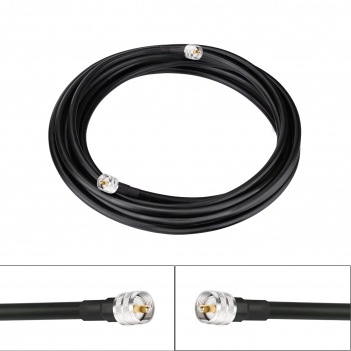 PL259 Male to Male Low Loss KSR400 Coaxial Cable UHF Cable for HAM, VHF Radio, SWR Meter, Antenna Analyzer