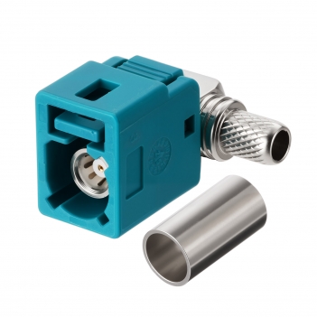 Fakra Z Jack Right Angle Crimp Connector  for LMR195 RG58 Cable