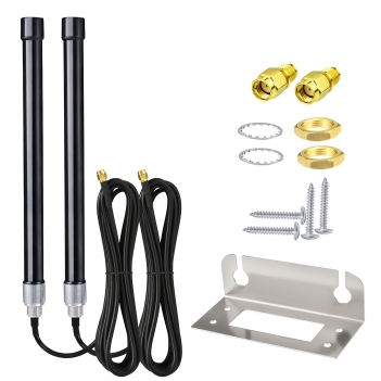 4g Fiberglass Antenna LTE Long Range Cellular Antenna with Wall Mount - Compatible with 4G LTE Wireless CPE Router Hotspot Cellular IoT Gateway Hunting Camera Industrial Terminal Server Security Camera