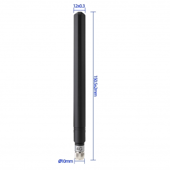 4dBi 698-2700MHz 4G LTE Antenna Cellular SMA Male (2-Pack) Compatible with Hotspot, Cellular Gateway, Trail/Game/Outdoor Security Camera
