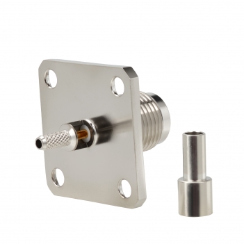TNC Jack Female Connector Straight 4 Hole Flange Crimp RG316