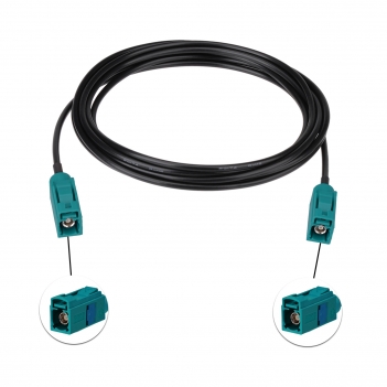 Fakra Z Female to Fakra Z Female Vehicle Antenna Extension Cable 250cm RG174 for Car Stereo GPS Navigation FM AM Radio Sirius XM 4G LTE