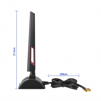 WiFi 7 WiFi 6E Antenna Tri-Band 2.4GHz 5GHz 6GHz Magnetic Base antenna with New Interface (NOT RP-SMA) for ROG STRIX Series/ROG Crosshair/ROG MAXIMUS Series WiFi 7 Gaming Motherboard