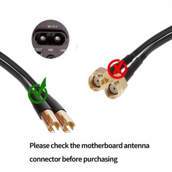 WiFi 7 WiFi 6E Antenna Tri-Band 2.4GHz 5GHz 6GHz Magnetic Base antenna with New Interface (NOT RP-SMA) for ROG STRIX Series/ROG Crosshair/ROG MAXIMUS Series WiFi 7 Gaming Motherboard