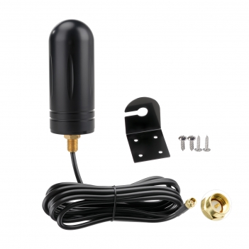 High-gain 12dBi 5G outdoor omnidirectional antenna, 600-6000MHz broadband waterproof and explosion-proof cylindrical antenna, equipped with a 10-foot (3-meter) RG58 low-loss cable and SMA male connector, suitable for routers, gateways, IoT devices