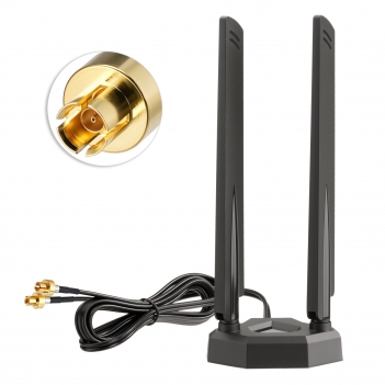 WiFi 7 WiFi 6E Antenna Tri-Band 2.4GHz 5GHz 6GHz Magnetic Base antenna with New Interface (NOT RP-SMA) for ROG STRIX Series/ROG Crosshair/ROG MAXIMUS Series WiFi 7 Gaming Motherboard