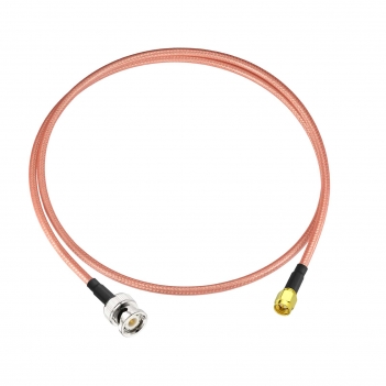BNC Male to SMA Male RG400 Low Loss Cable 1M for Antennas, 4G LTE, WiFi, GPS, SDR, Spectrum Analyzer & Oscilloscope