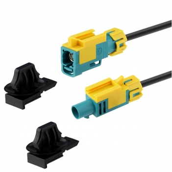 FAKRA Z Female to Male Waterproof Car Antenna Extension Cable RG174 Coaxial for Android Stereo Head Units GPS FM AM Radio Sirius XM Satellite 4G LTE Bluetooth