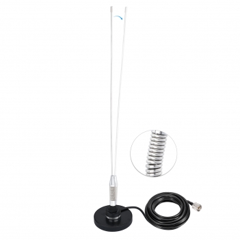 VHF UHF 144/430MHz Mobile Radio Antenna Dual Band 136-174MHz 400-470MHz Vehicle Ham Radio NMO Mount Antenna for Car Truck Ham Radio Mobile Radio Amateur Radio Two Way Radio Marine VHF Radio