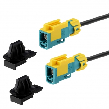 Waterproof Fakra Z Female to Female Extension Cable for Car Stereo Head Unit, Factory Wired Backup Camera, GPS Navigation Antenna Module, Sirius XM Satellite Radio