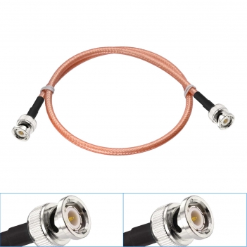BNC Male to BNC Male RG400 Coaxial Cable 1.6 Feet for CB Amateur VHF UHF Ham Radio, Scanner Antenna, Oscilloscope, Spectrum Analyzer