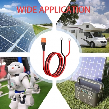 ELFCULB XT60i to O Ring Terminal Cable,12AWG XT60i Female to O Ring Connector with Tinned Pure Wire,for RC Battery Solar Portable Power Power Station and Solar Panel(2FT)