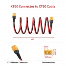 ELFCULB XT60 Female to Female Extension Cable 10AWG 6FT - Heavy Duty Power Cord for RC Cars, Batteries, and Portable Power Stations